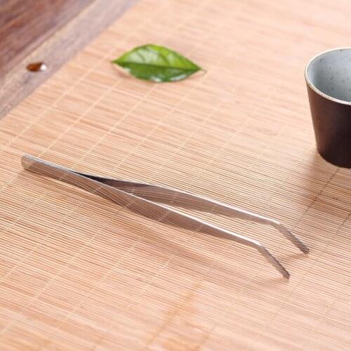 Stainless Steel Tea Clamp Clip Tea Cup Tea Fragment Tweezers Thickened Tea Clamp Ceramic Kung Fu Tea Set Accessories Tea Clips