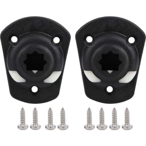 2 Pcs Inflatable Boat Kayak Rod Holder Mount Base with Screws Boat Canoe Slide Rail Kayak Fishing Rod DIY Mount Base