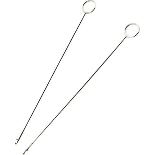 2pcs/set Stainless Steel Sewing Loop Turner Hook for Turning Fabric Tubes Straps Strips DIY Handmade Sewing Tools Accessories