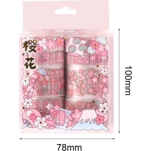 8Rolls/box Solid Color Washi Tape Set Decorative Masking Tape Cute Scrapbooking Adhesive Tape School Stationery Supplies