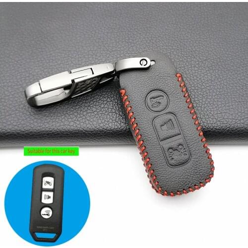 99% Praise Leather motor key cover protection kit skin for Honda 2016 PCX 125 150 Motorcycle 3 buttons remote control