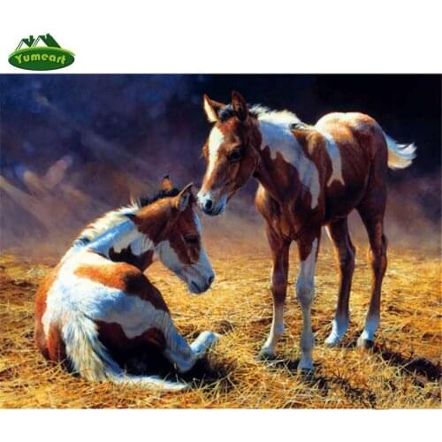 Diamond Embroidery Bown Horse Animals DIY 5D Diamond Painting Home Cross Stitch Needlework Rhinestones Wall Stickers Murals