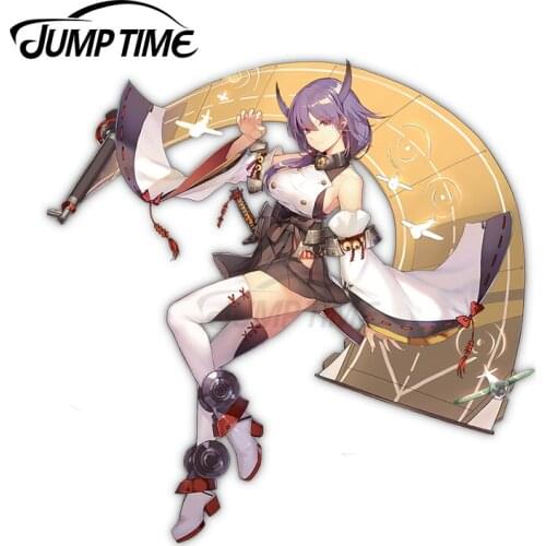 Jump Time 13 x 12cm Azur Lane Junyou Anime Waifu Car Stickers Scratch-proof Window Personality Decal Graphics for Vehicle Bumper