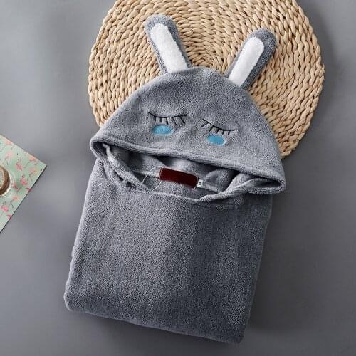 New Children Bathrobe 100% Cotton Beach Towel Kids Hooded Cartoon Cloak Beach Towel Animal Baby Boys Kids Swimming Bath Towel