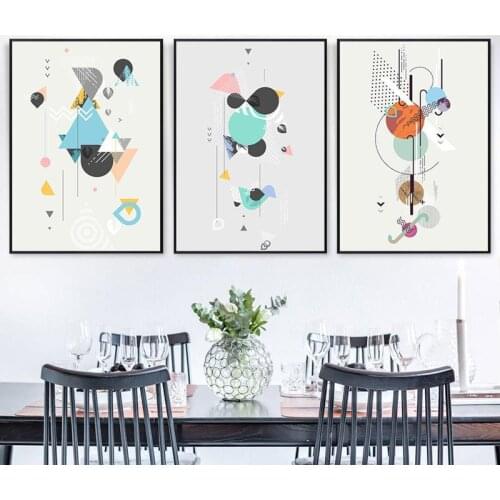 Frameless Nordic Living Room Decoration Painting Nordic Color Story Bedroom Paintings Modern Minimalist Background Murals
