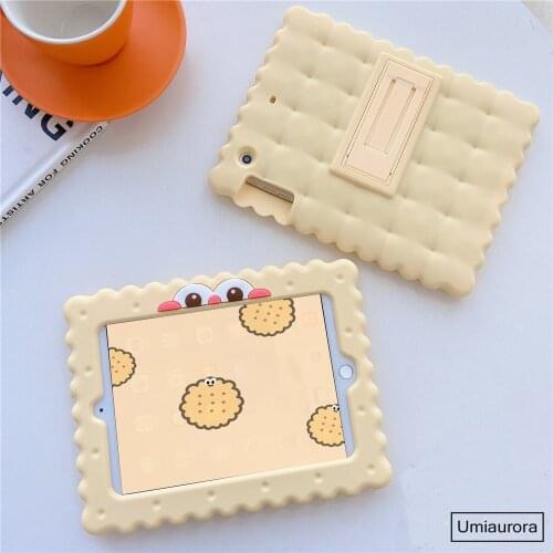 Cartoon Biscuits Case For iPad Mini 5 Air 2 3 4 Pro 9.7" Kids Safe Cover For iPad 9.7 2017 2018 7th 8th Gen 10.2 2020 10.5 Funda