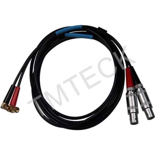 Dual UT cable Equivalent lemo 1-90 degree microdot ultrasonic cable for Krautkramer flaw detector