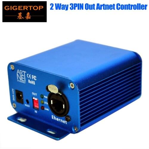 Gigertop Bi-directional Ethernet DMX Converter EL ArtNet1024 Controller 3pin/5pin Socket Output Lan Earthnet/DMX Artnet Console