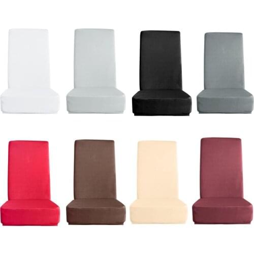 Stretch Removable Short Dining Chair Protector Cover Washable Seat Slipcover for Kitchen, Hotel, Dining Room