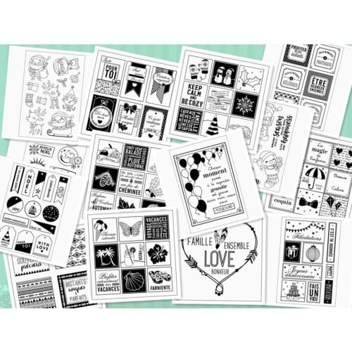 French Silicone Clear Rubber Stamp DIY Cute Pattern Photo Album PaperCard Decor Asking For Photos