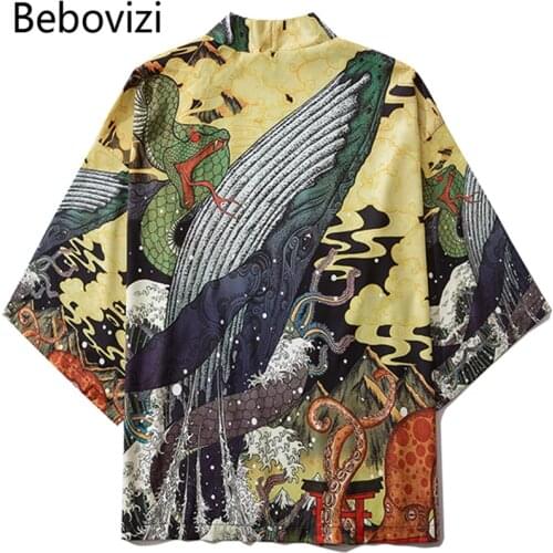 Vintage Summer Anime Printed Yukata Sunscreen Harajuku Kimono Cardigan Outerwear Blouse Japanese Style Women Haori Clothing