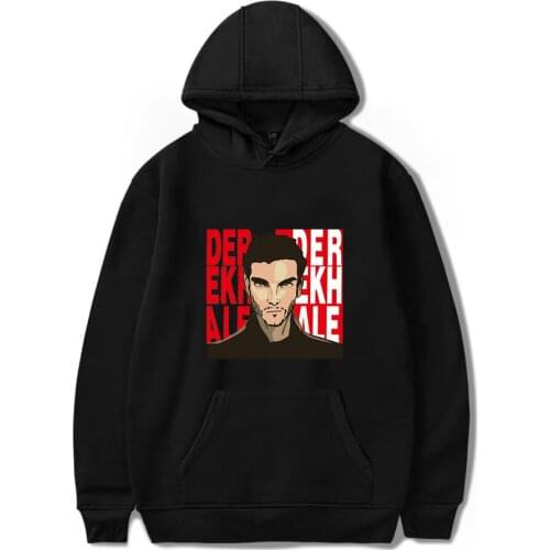 Print Classic Popular Derek hale Hoodies Men Women Fashion Harajuku Sweatshirt TV series Teen Wolf Character Print Casual Tops