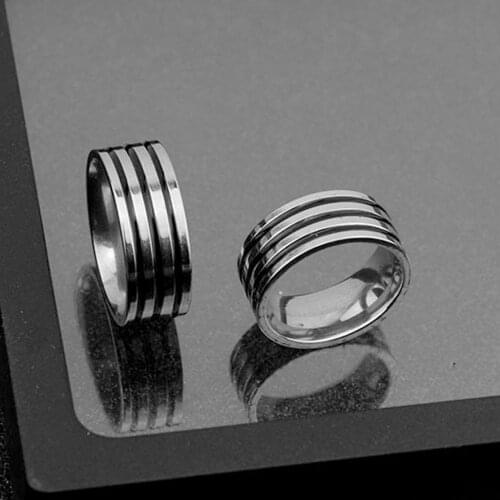 Punk Metal Geometric Ring Female Luxury Stainless Steel Jewelry Mens Finger Accessories Aesthetic Joint Tail Ring Wholesale