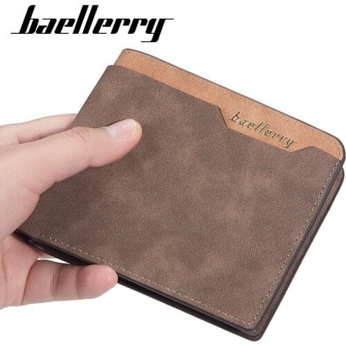 Baellerry mens wallet Korean simple short multi-card coin purse fashion soft leather thin wallet billetera hombre mens wallet