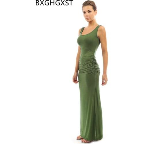 Maxi dress sexy pleated dress long black plus size dresses woman party night summer clothes women S-2XL платье женское sukienki