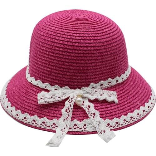 Seioum 2020 Summer Baby bow Breathable Hat Straw Hat With Kids Hat Boy Girls Sun Visor UV protection panama Hat gorras
