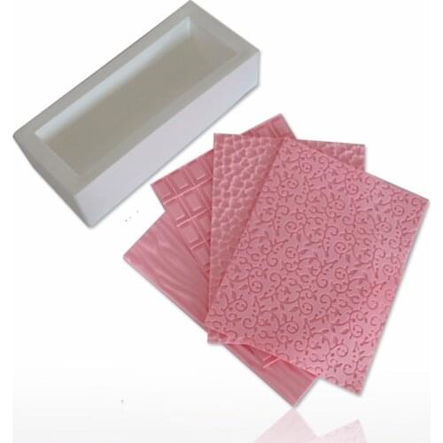 Silicone Wood Heart Pattern Texture Mat Cake Mold Baking Sheet Twinkie Mousse Kit Dessert Bakeware Cakes Pan Tool