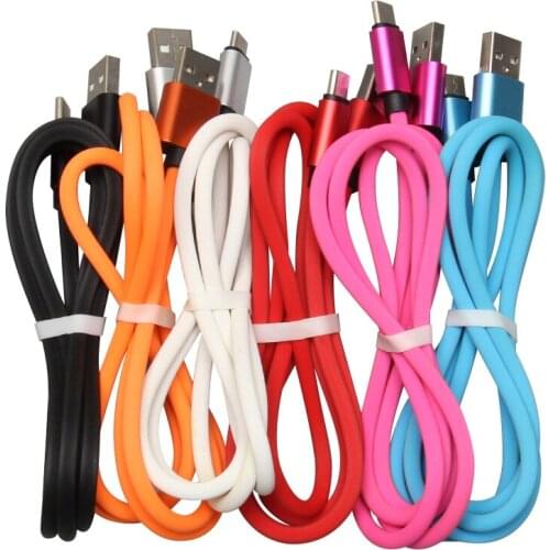 USB Data Cable For iPhone XS X 8 7 6 Charging Charger 1m Micro Usb Cables for Android usb Type C Mobile Phone cables100pcs