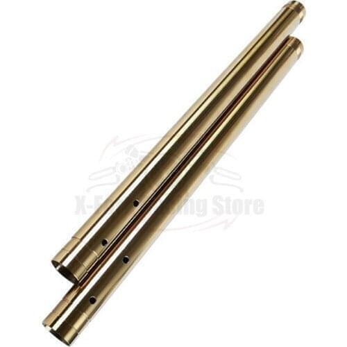 Front Fork Inner Tubes 1 Pair Shock Pipes Gold For Yamaha FZ-09 FZ09 2015 2016 41X586mm
