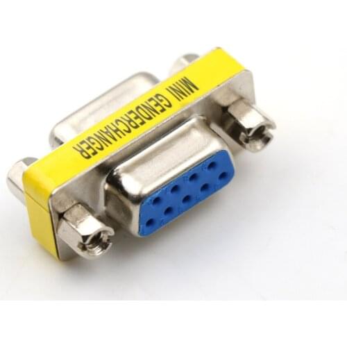 1PC Female to Female Serial Cable Gender Changer Coupler Adapter 9 Pin RS-232 DB9