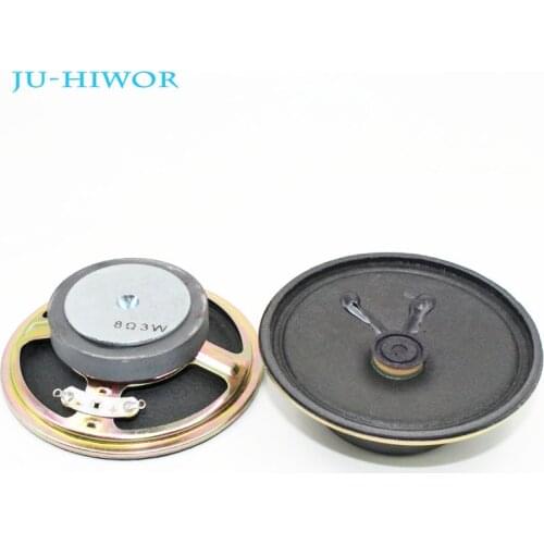 2pcs 8 Ohm 3W Loudspeaker Diameter 77MM 3inch Round Speaker 45MM External Magnetic Cone Paper Cap Height 26MM