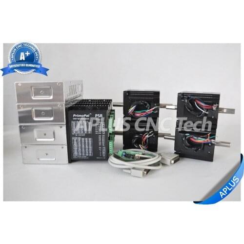 4-Axis NEMA 34 Dual Shaft Stepper Motor 920oz-in & Driver PSR8078 & 48V Power Supply Kit