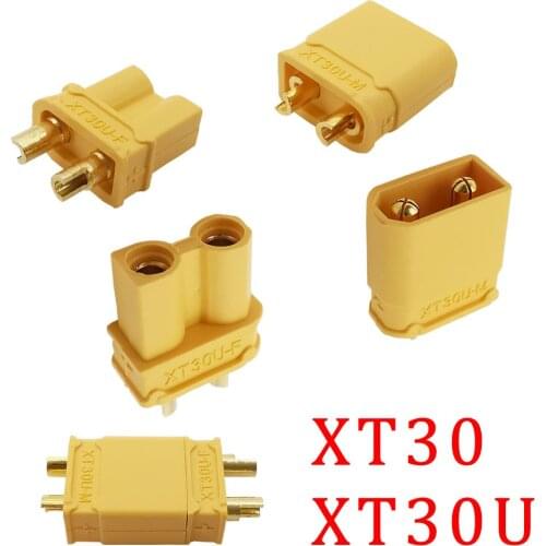 5Pair/10Pcs XT30 Battery Connector XT30U Male Female Plug Socket Bullet 2mm Banana Plug Connector For RC FPV Car Lipo Quadcopter