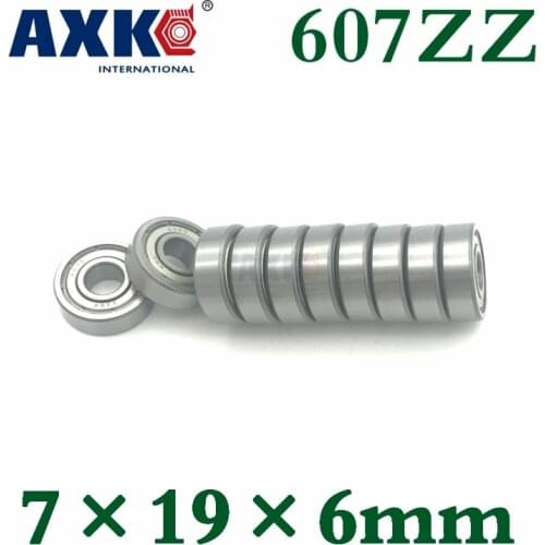 Axk 607 607zz Bearing Abec-1 10pcs 7x19x6 Mm Miniature 607z Ball Bearings 607 Zz Emq Z3 V3