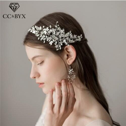CC Engagement Jewelry Hairbands Headbands Shine Rhinestone Vintage Wedding Hair Accessories For Bridal Fine Pageant Gifts O355
