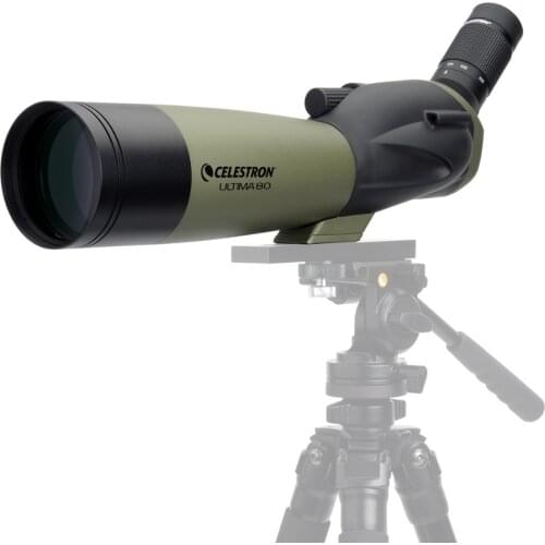 Celestron ULTIMA80 45 Degree Refractor Spotting Scope 20x-60x Zoom Telescope Multi-Coated for Bird Watching Hunting Travel