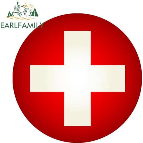 EARLFAMILY 13cm x 13cm for Switzerland VS Spain European Competition Vinyl Car Stickers JDM Decal Waterproof Laptop Decoration