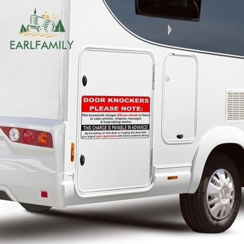 EARLFAMILY 43cm x 29.7cm For Warning Sign Car Stickers Motorcycle Decal Campervan Auto Car Accessoires Personality Creative