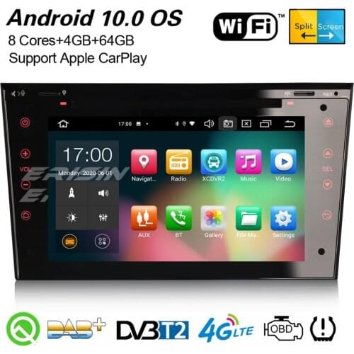 Erisin 8173 8-Core Android 10.0 DAB+ Car Stereo CarPlay BT WiFi DSP GPS For Opel Vauxhall Corsa Combo Zafira Vectra Signum Astra