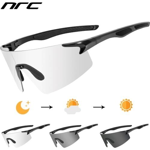 NRC Photochromic Cycling Glasses Sports Glasses Bike Running Sunglasses For Men Women Bicycle Cycling MTB Road Eyewear Gafas