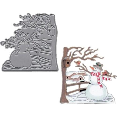 Gowing 7.3x7.4cm Snowman Christmas dies metal cutting dies new 2018 scrapbooking stitch craft dies metal DIY gift