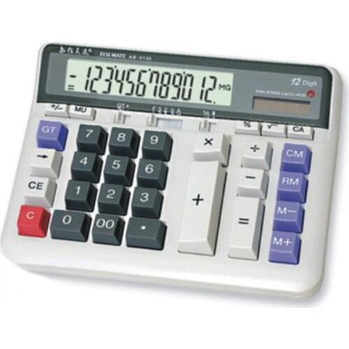 2018 Large Display Screen 12 Digits Office Business Electronic Calculator Solar Dual Power Calculadora Finance Bank Calculator