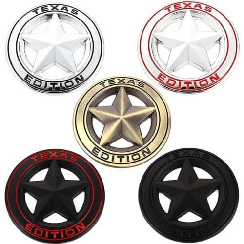 TEXAS EDITION Metal Star Car sticker Logo Emblem Front Hood Grille 194 Badge for Jeep Wrangler Renegade Liberty Grand Cherokee