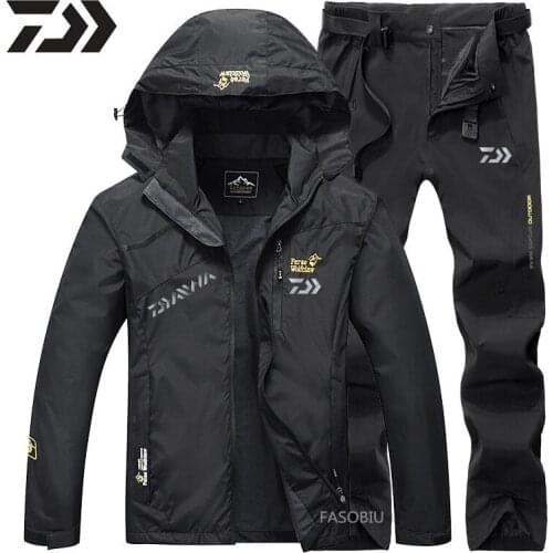 2021 New Fishing Suit Men Spring Autumn Thin Fishing Clothing Hooded Sports Hiking Fishing Jacket Outdoor Clothes Fishing Wear