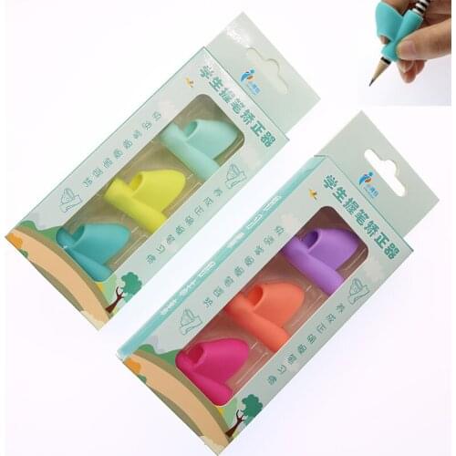 Children Learn Writing Posture Tools Hold Pen Correction Stationery Set Education Gifts School Office Supplies 3pcs / Box