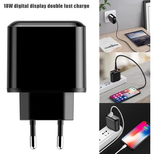 Current Display Cell Phone Charger Portable 18W Support Fast Charging Foldable JR Deals