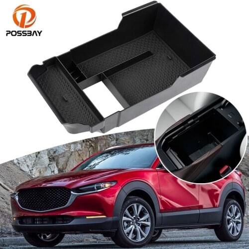 POSSBAY Car Center Storage Box for Mazda CX-30 CX30 2020 2021 Arm Rest Armest Glove Holder Plate Auto Goods Interior Accessories