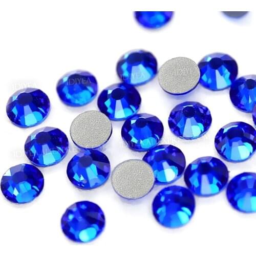 Sapphire SS3 SS4 SS5 SS6 SS10 SS20 SS30 for Nails Art Rhinestones Glitter Flat Back Glass Crystal Non HotFix stone Decor strass