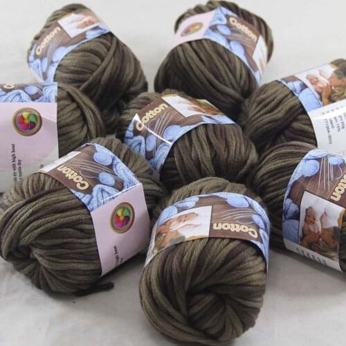 Sale 8Ball x 50g Super Soft Pure Cotton Chunky Shawl Hand Knitting Yarn Scarves Shawls 42242 Chocolate Brown