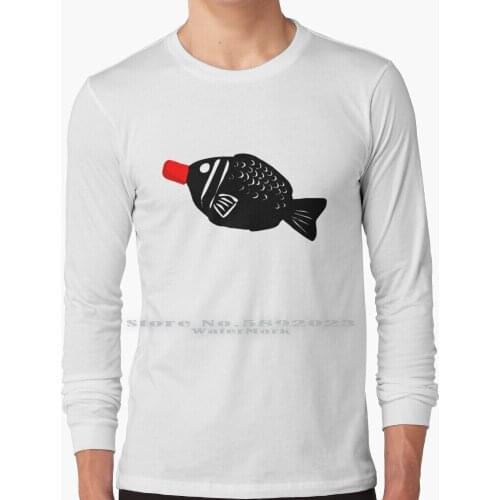 Soy Sauce Fish Long Sleeve T Shirt 100% Pure Cotton Big Size Soy Sauce Sushi California Roll Fish Aquatic Japanese Food Miso