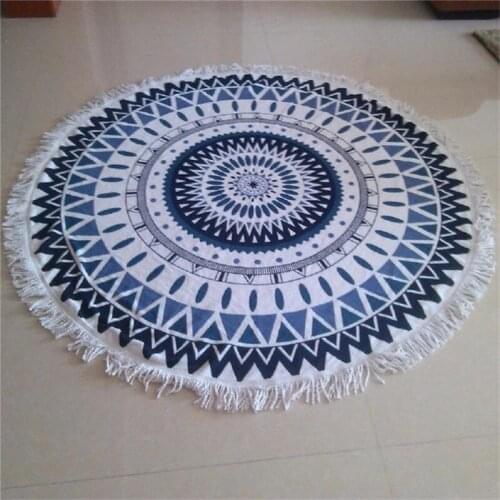 750gram Microfiber Fabric Thicken Large Roud Beach Towel with Tassels Bohemia Beach Cover Up Swimming Pool Towel Toalha De Praia