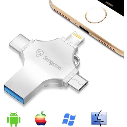 4 in 1 USB Flash drive Iphone Android Type-C USB3.0 Memory High speed Sengston