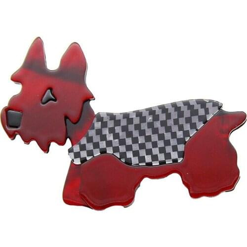 FishSheep New 2018 Animal Acrylic Brooches For Women Resin Cartoon Corgi Dog Brooch Pins Scarf Buck Clothes Accessories Jewelry