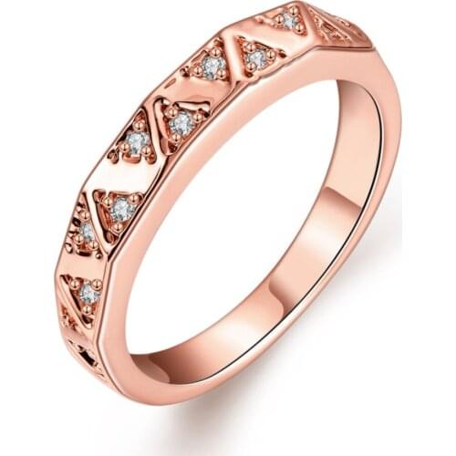 NR01 Elegant 925 Sterling Silver For women Wedding Gift Round Ring Fashion Zircon Bridal Jewelry