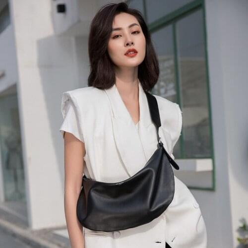 165 Women Fashion Solid Cow Leather Belt Bag Soft Zipper Fanny Packs