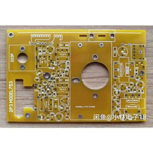 2P3 Red Light 753 Radio Full Germanium Tube Empty PCB Board for 2P3 Radio Housing